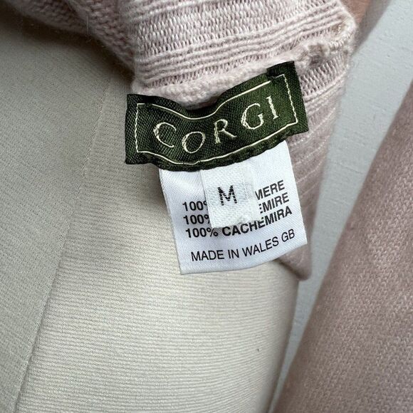 Corgi Knitwear M Womens Light Pink Turtleneck Sweater Cashmere Jumper Soft - Picture 5 of 7
